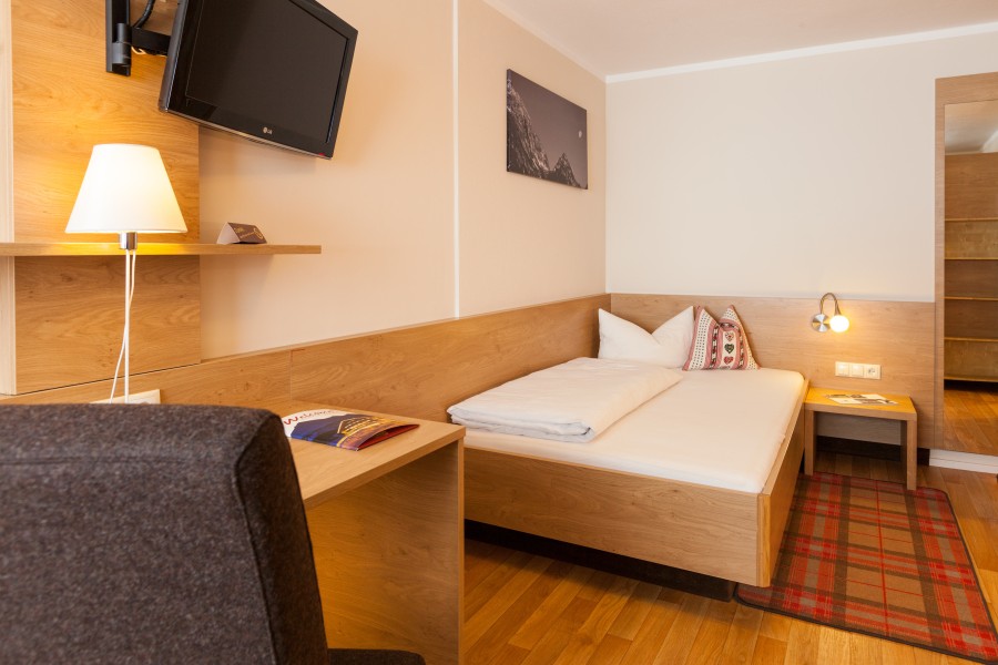 Einzelzimmer Hintertux, Schlafbereich, Bett