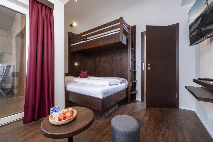 Familiensuite 3 Hintertux, Etagenbett im Kinderzimmer