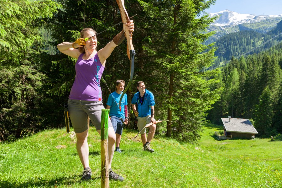 Bogenparcours Hintertux im Sommer